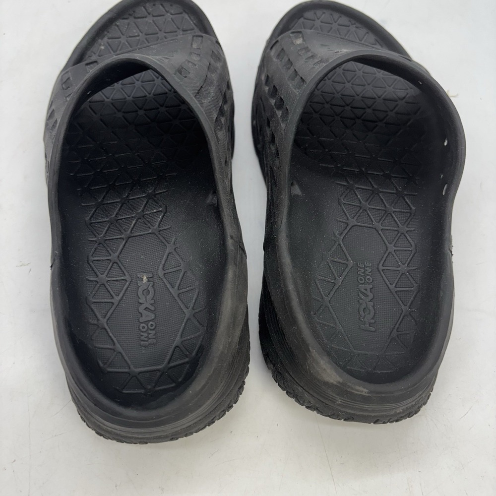 Hoka Ora Recovery Slide Sandals Womens 9 Shoes Cushioning Slip On Mens 7 Black - Picture 4 of 9